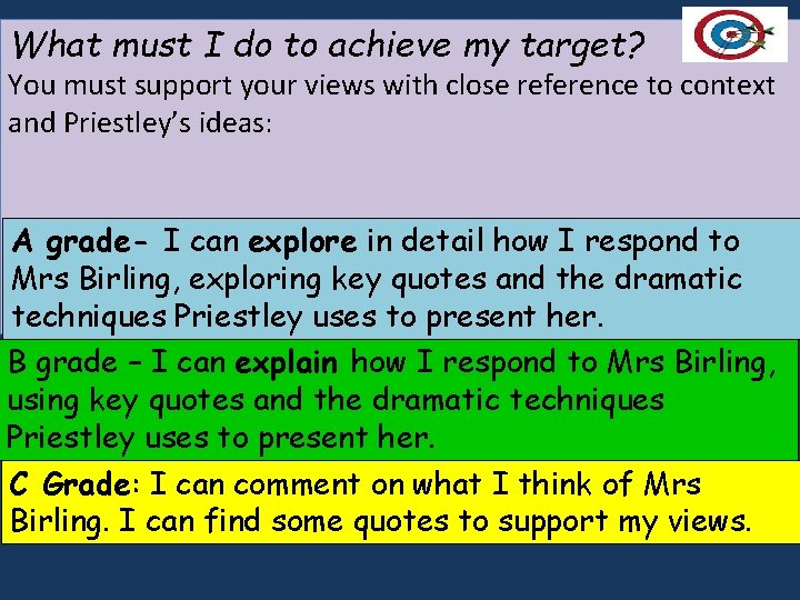 What must I do to achieve my target? You must support your views with