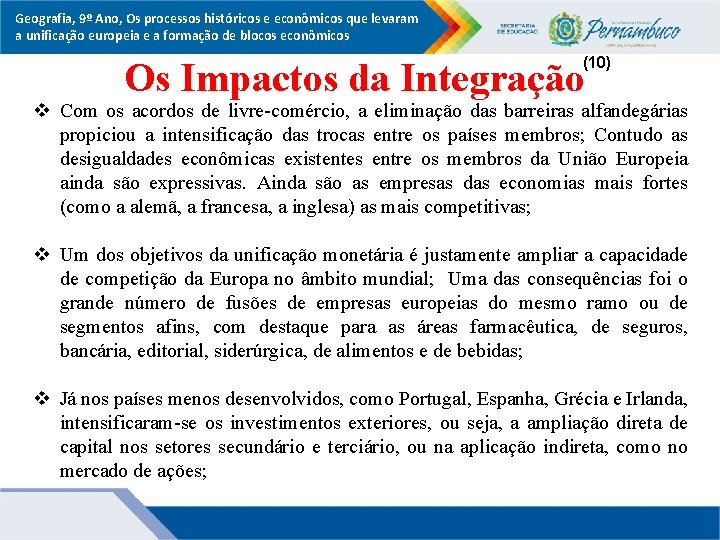 Geografia, 9º Ano, Os processos históricos e econômicos que levaram a unificação europeia e