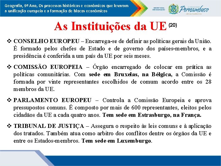 Geografia, 9º Ano, Os processos históricos e econômicos que levaram a unificação europeia e
