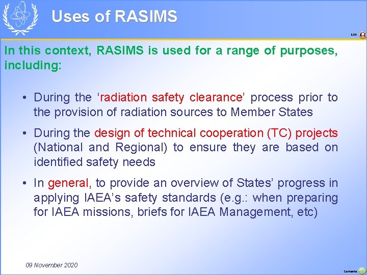 Uses of RASIMS END In this context, RASIMS is used for a range of