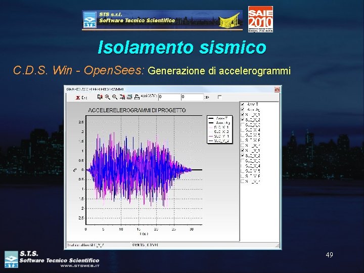 Isolamento sismico C. D. S. Win - Open. Sees: Generazione di accelerogrammi 49 