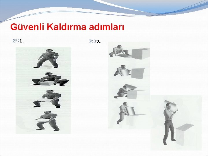 Güvenli Kaldırma adımları 1. 2. 