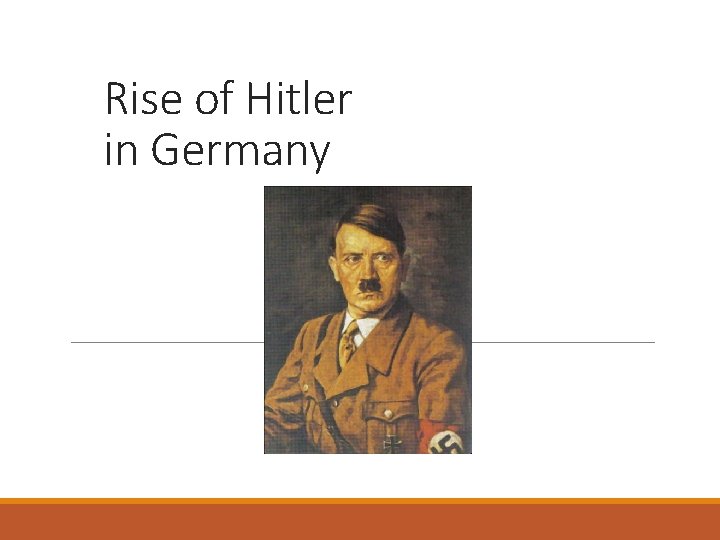 Rise of Hitler in Germany 