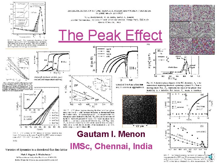 The Peak Effect Gautam I. Menon IMSc, Chennai, India 1 