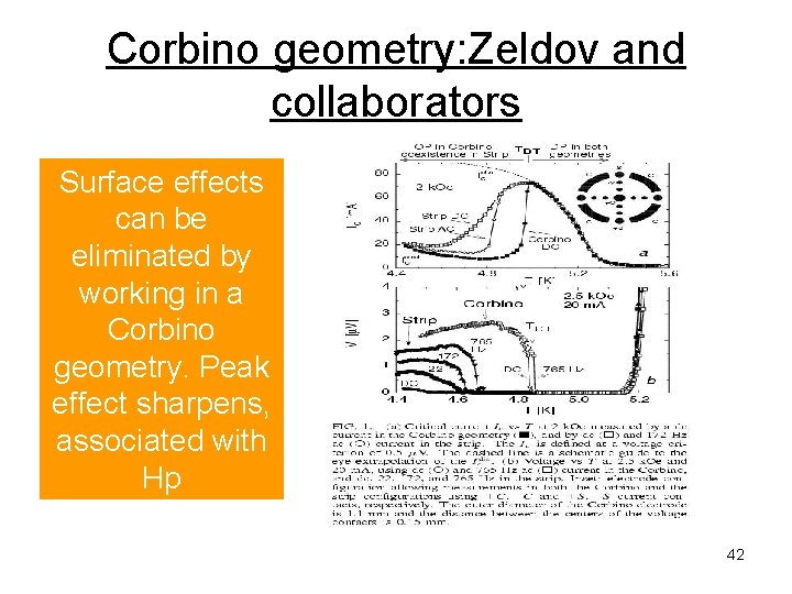 Corbino geometry: Zeldov and collaborators Surface effects can be eliminated by working in a