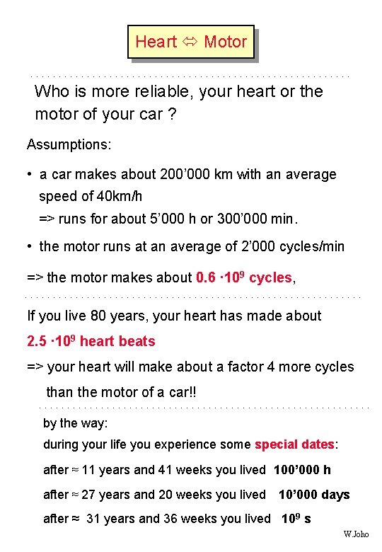 Heart Motor Who is more reliable, your heart or the motor of your car