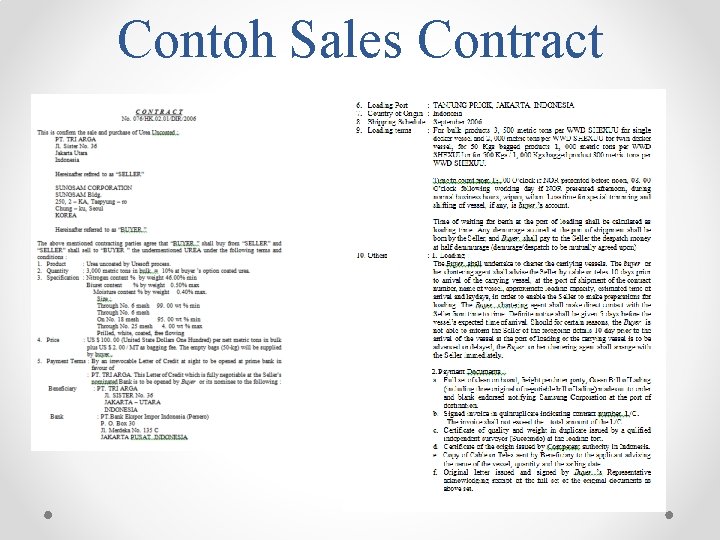 Contoh Sales Contract 