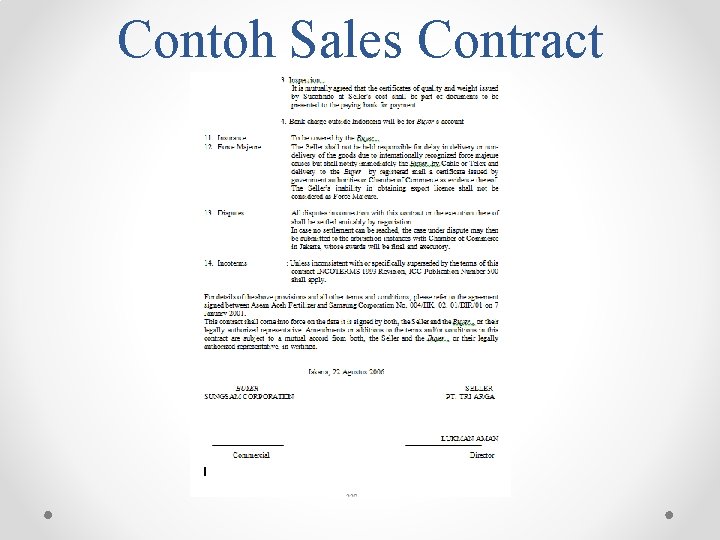 Contoh Sales Contract 