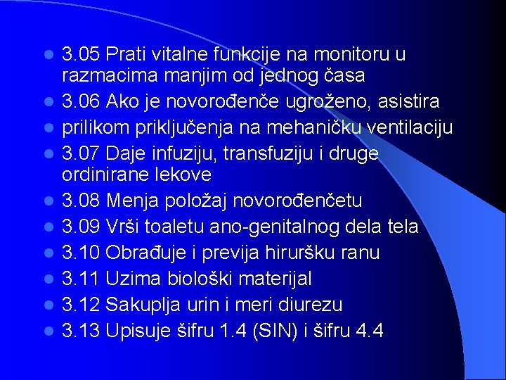 l l l l l 3. 05 Prati vitalne funkcije na monitoru u razmacima