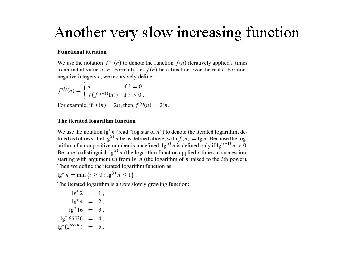 Another very slow increasing function 