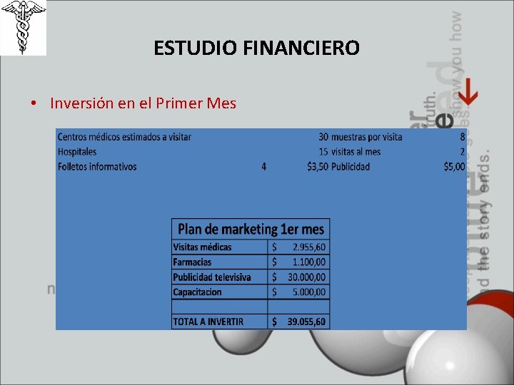 ESTUDIO FINANCIERO • Inversión en el Primer Mes 