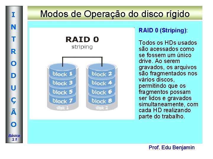 I N T R O D U Ç Ã O Modos de Operação do I N T R O D U Ç Ã O Modos de Operação do