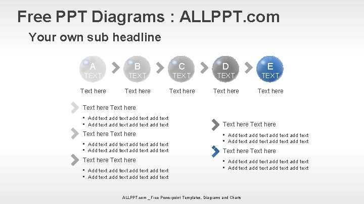 Free PPT Diagrams : ALLPPT. com Your own sub headline A B C D