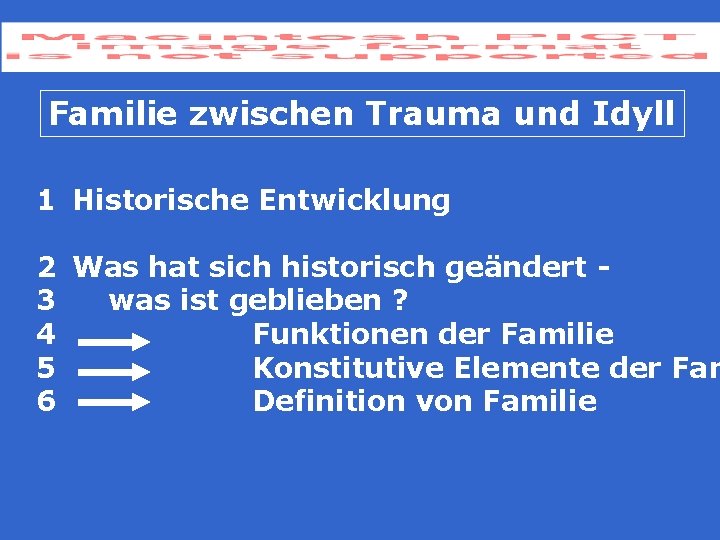 Familie zwischen Trauma und Idyll 1 Historische Entwicklung 2 Was hat sich historisch geändert