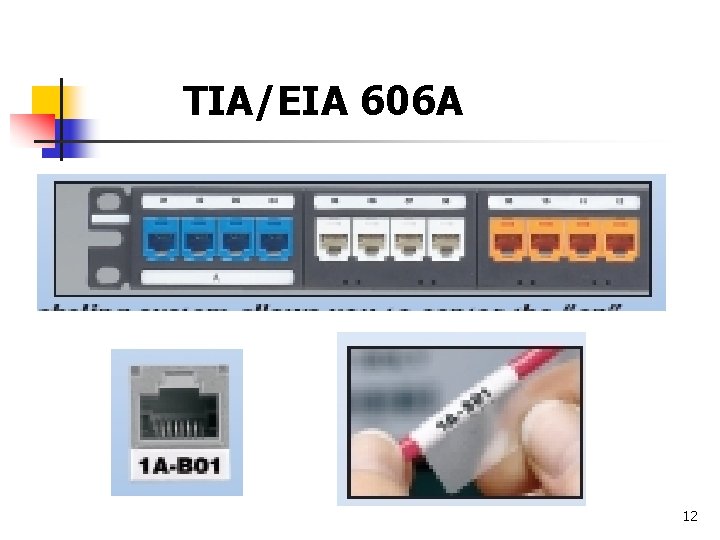 TIA/EIA 606 A 12 TIA/EIA 606 A 12