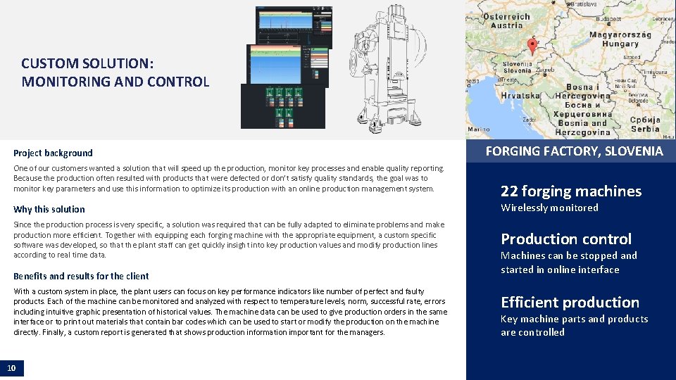 CUSTOM SOLUTION: MONITORING AND CONTROL Project background One of our customers wanted a solution