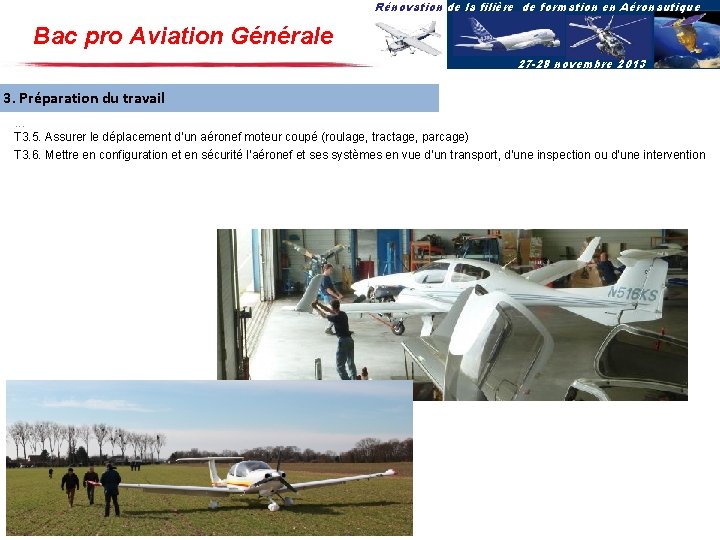 Rénovation de la filière de formation en Aéronautique Bac pro Aviation Générale 27 -28