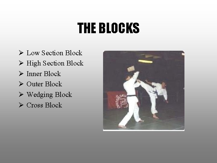 THE BLOCKS Ø Ø Ø Low Section Block High Section Block Inner Block Outer