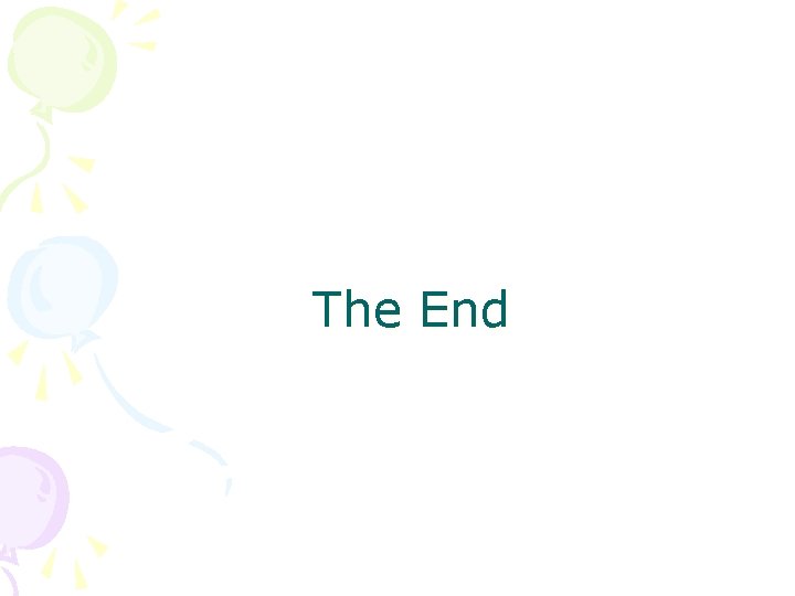 The End 