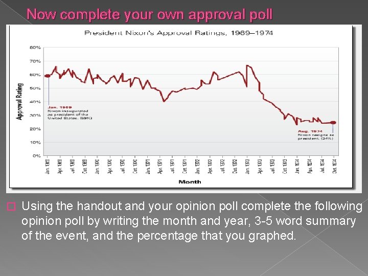 Now complete your own approval poll � Using the handout and your opinion poll