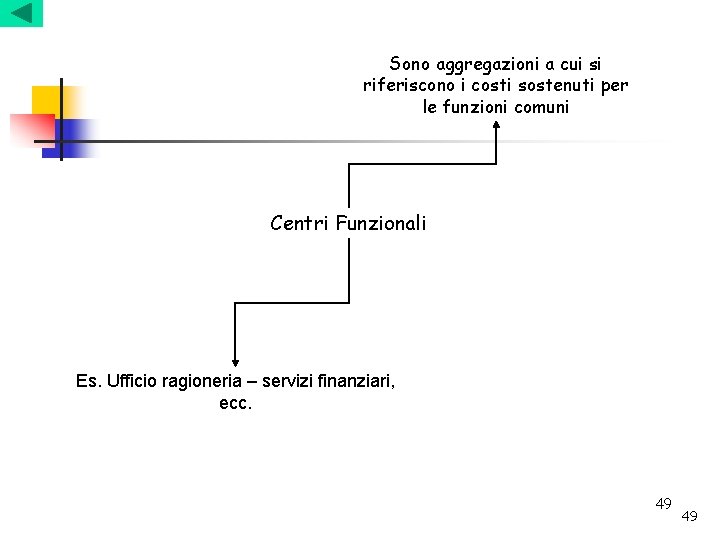 Sono aggregazioni a cui si riferiscono i costi sostenuti per le funzioni comuni Centri Sono aggregazioni a cui si riferiscono i costi sostenuti per le funzioni comuni Centri