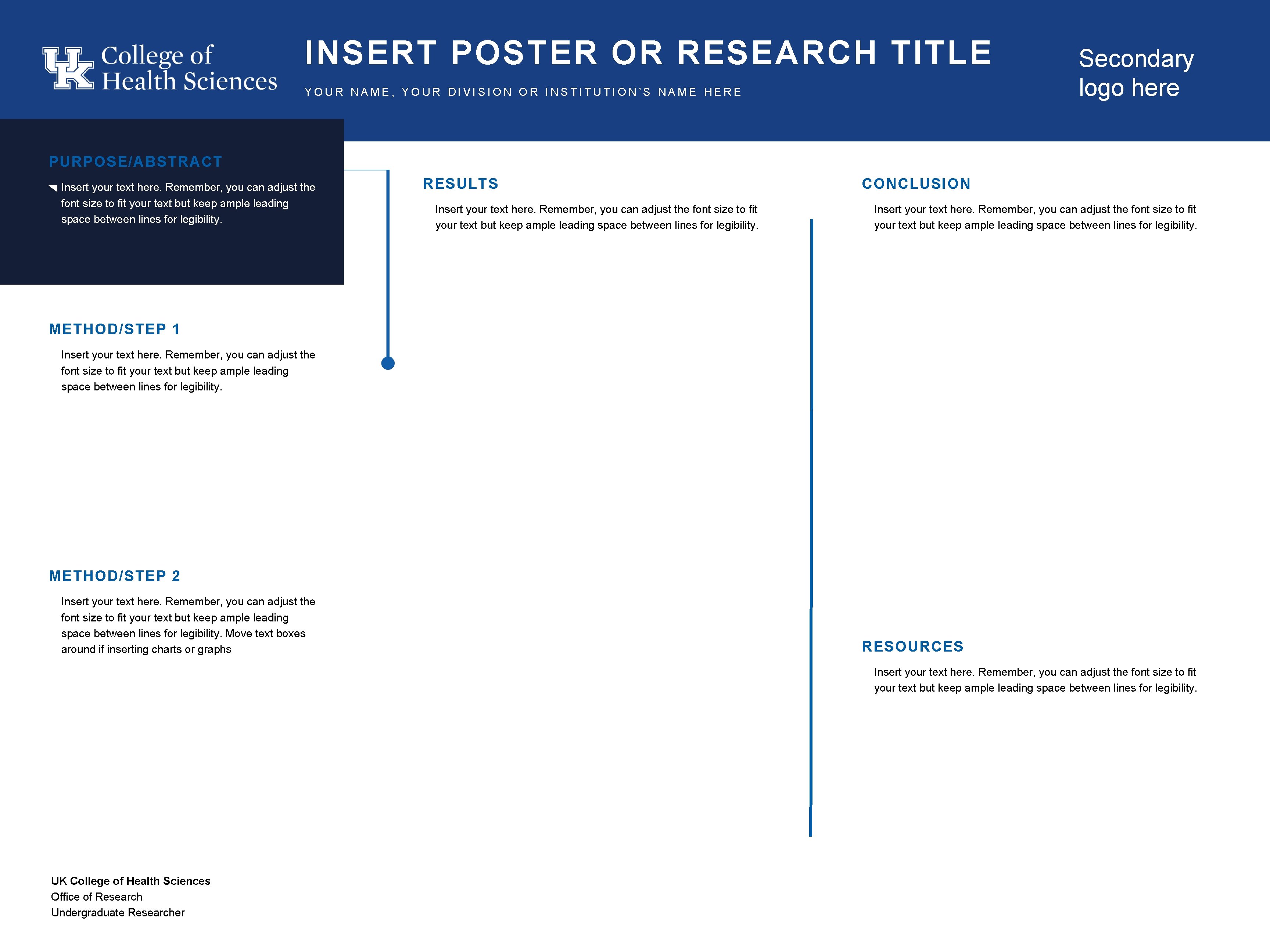 INSERT POSTER OR RESEARCH TITLE YOUR NAME, YOUR DIVISION OR INSTITUTION’S NAME HERE Secondary