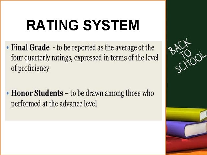 RATING SYSTEM 