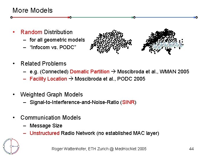 More Models • Random Distribution – for all geometric models – “Infocom vs. PODC”
