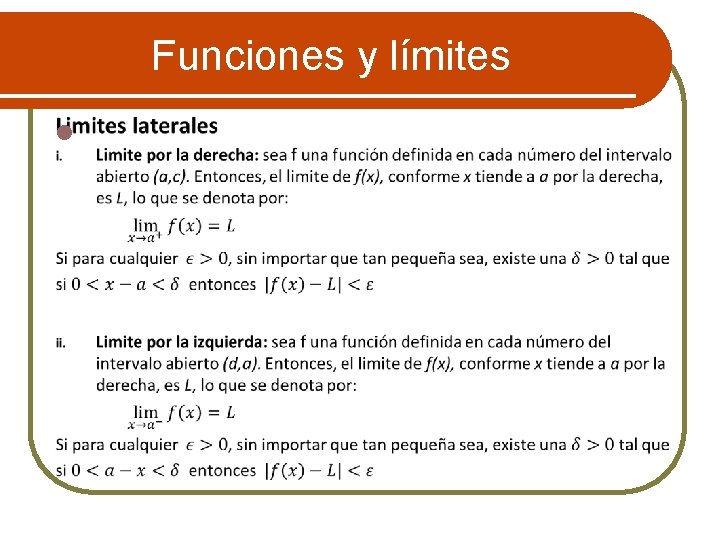 Funciones y límites l 