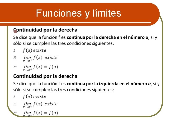 Funciones y límites l 