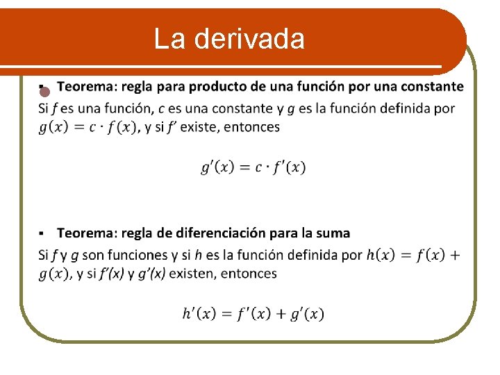 La derivada l 