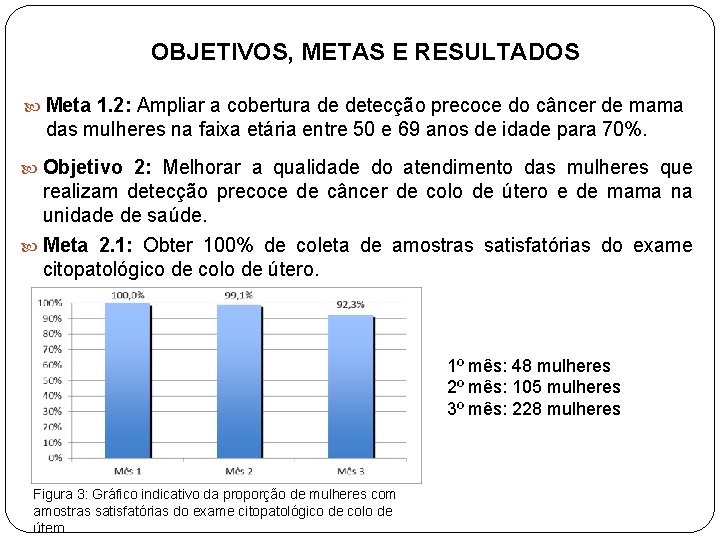 OBJETIVOS, METAS E RESULTADOS Meta 1. 2: Ampliar a cobertura de detecção precoce do