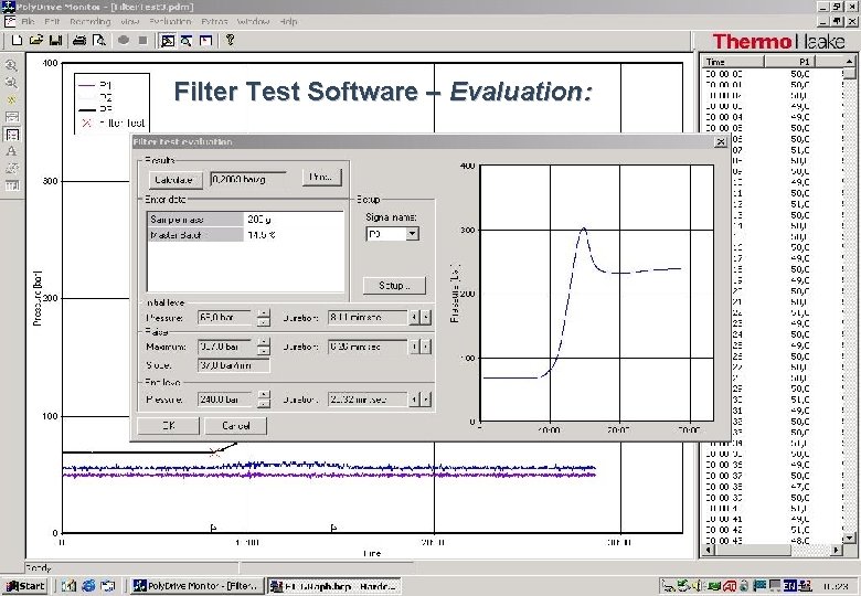 Filter Test Software – Evaluation: 15 