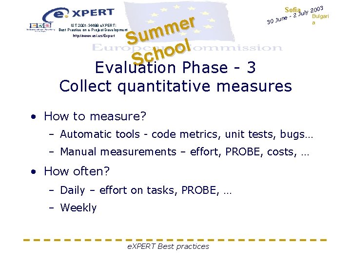 r e m m u S l o o ch S Evaluation Phase - r e m m u S l o o ch S Evaluation Phase -