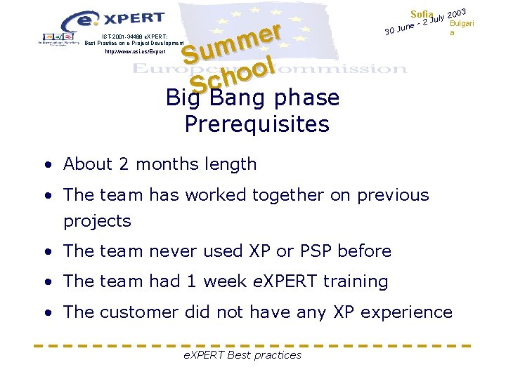 r e m m u S l o o ch S Big Bang phase r e m m u S l o o ch S Big Bang phase