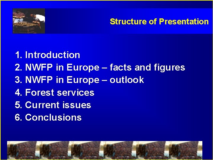 Structure of Presentation 1. Introduction 2. NWFP in Europe – facts and figures 3.
