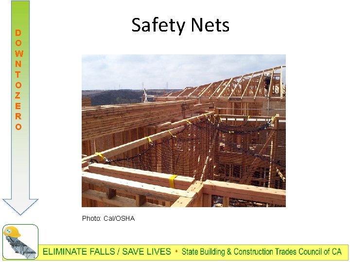 D O W N T O Z E R O Safety Nets Photo: Cal/OSHA