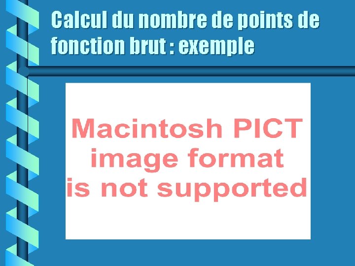 Calcul du nombre de points de fonction brut : exemple 