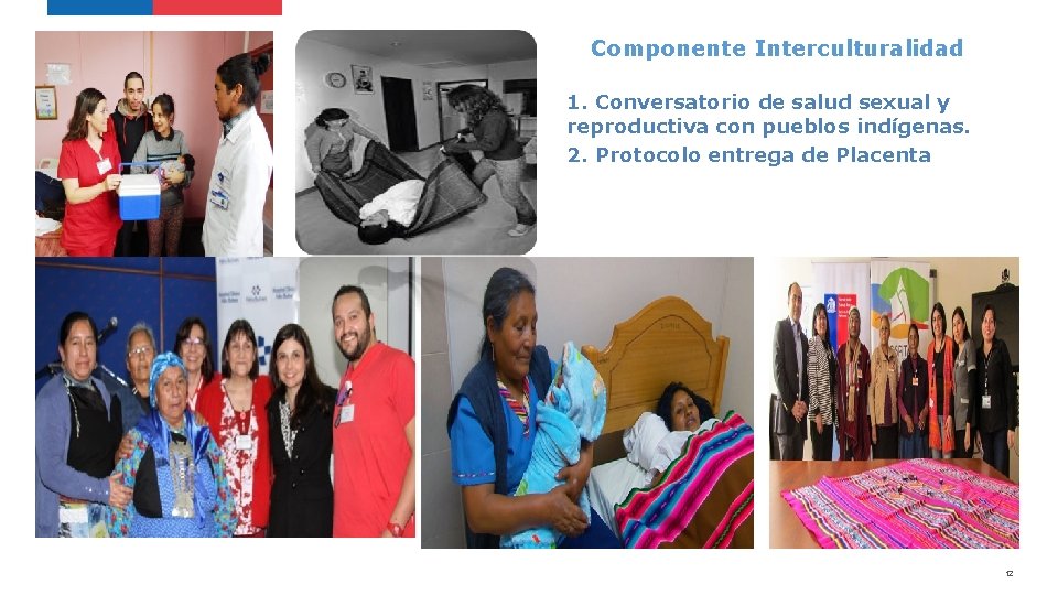 Componente Interculturalidad 1. Conversatorio de salud sexual y reproductiva con pueblos indígenas. 2. Protocolo