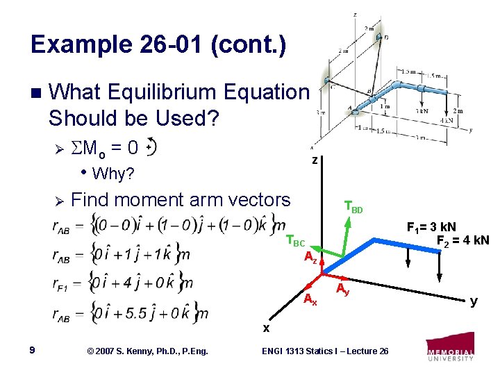 Example 26 -01 (cont. ) n What Equilibrium Equation Should be Used? Ø Mo