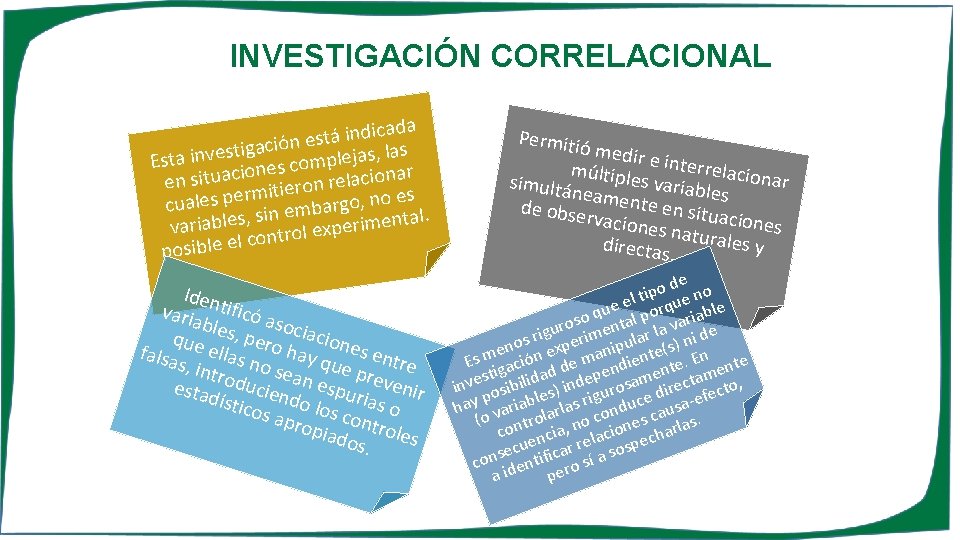 INVESTIGACIÓN CORRELACIONAL a d a c i d n i á n est ó