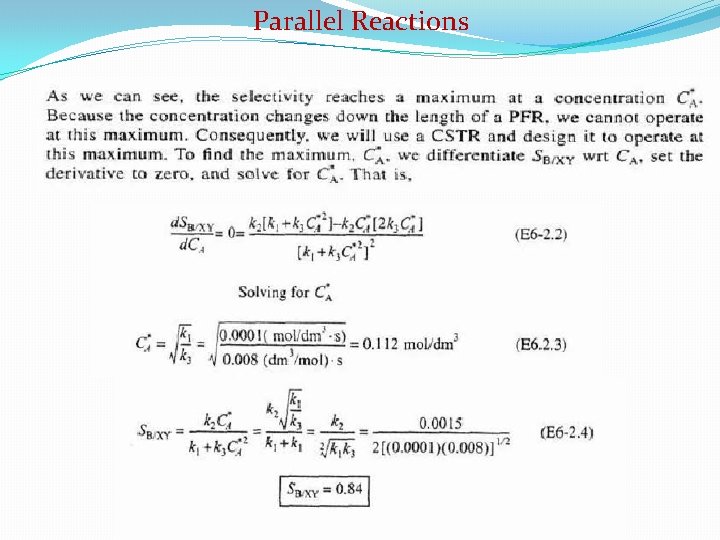 Parallel Reactions 