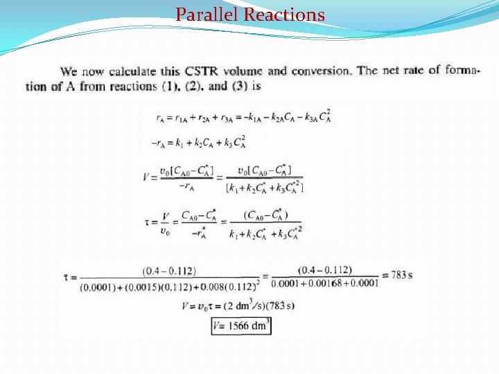 Parallel Reactions 