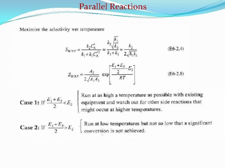 Parallel Reactions 