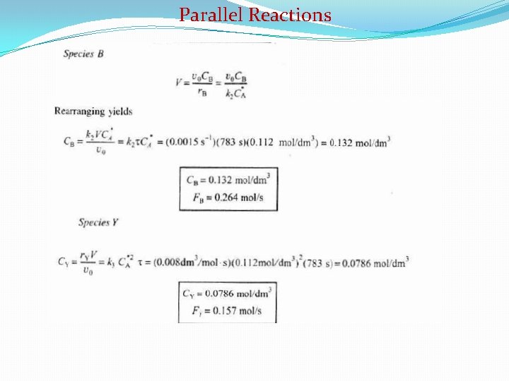 Parallel Reactions 