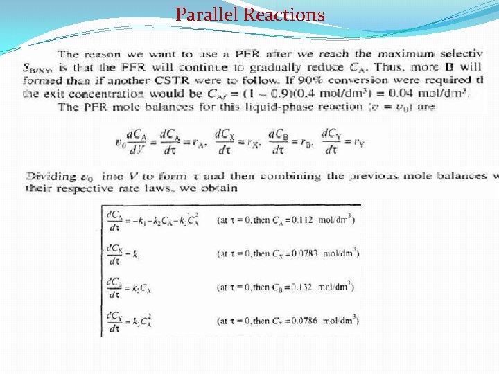Parallel Reactions 