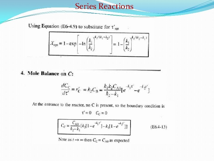 Series Reactions 
