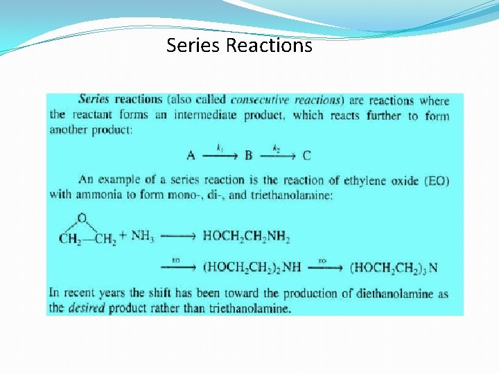 Series Reactions 