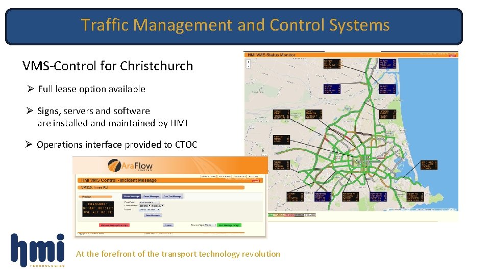 Traffic Management and Control Systems VMS-Control for Christchurch Ø Full lease option available Ø