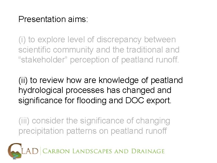 Presentation aims: (i) to explore level of discrepancy between scientific community and the traditional